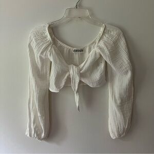 Abercrombie & Fitch Gauzy Crop Top S